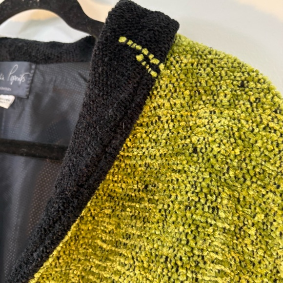 Dahlia Popovits Green Professional Artsy Tailored Blazer Jacket Women Size XL - Picture 5 of 16